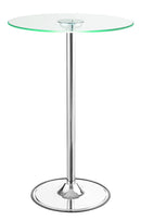Thea LED Bar Table Chrome and Clear
