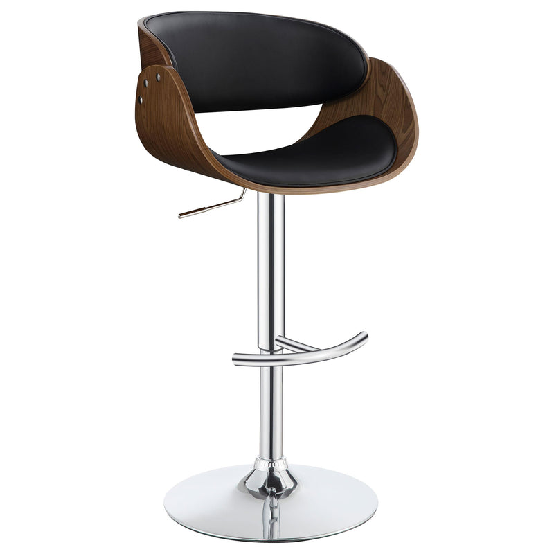 Dana Adjustable Bar Stool Black and Chrome image