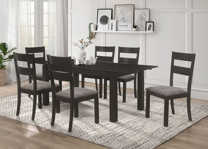 Jakob Rectangular Dining Set Grey and Black