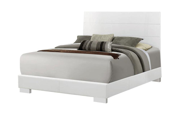 Felicity California King Panel Bed Glossy White image