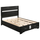 Miranda Full & Twin Storage Bed Black
