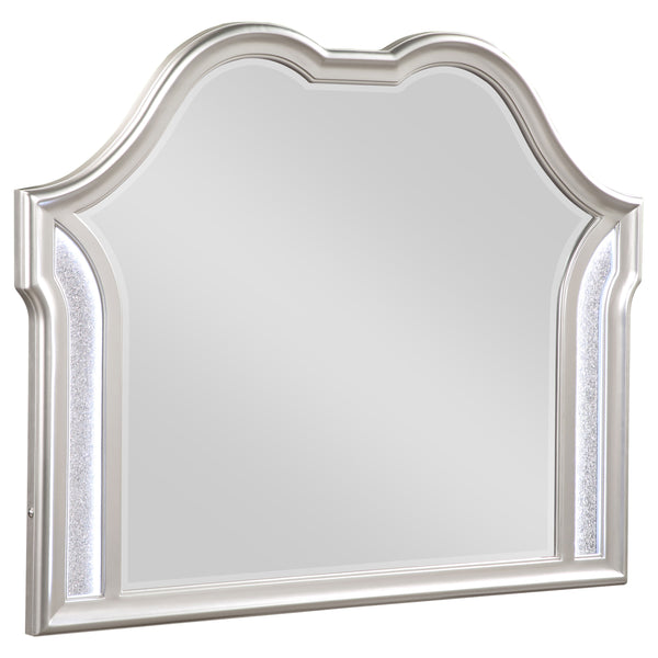 Evangeline Camel Top Dresser Mirror Silver Oak image