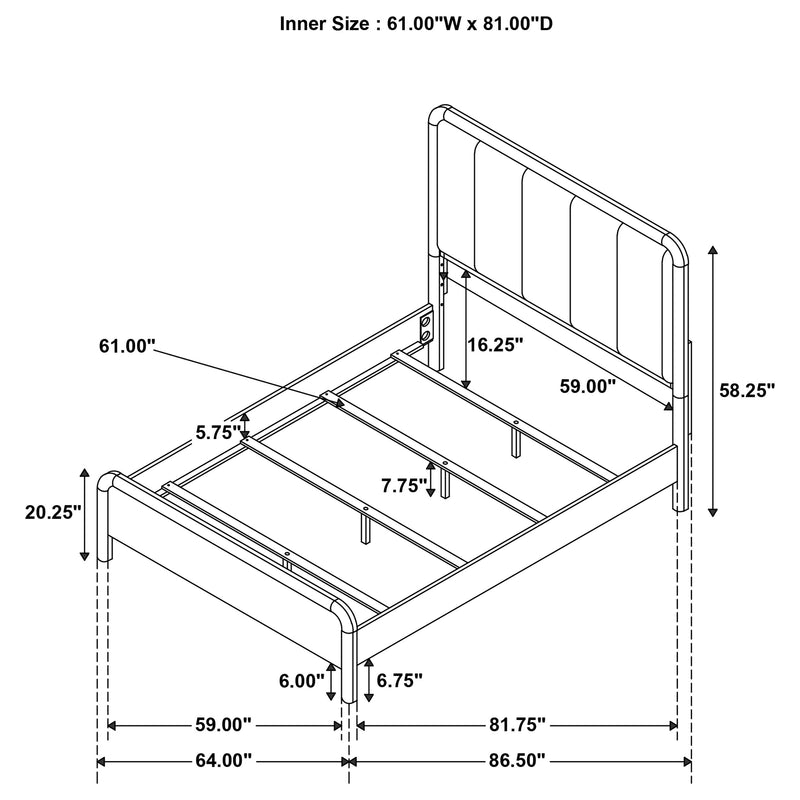 Amsbury California King, E.King, & Queen Bed