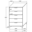 Kendall 5 Pc Eastren King Bedroom Set