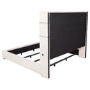 Tisdall 67-inch Upholstered Fireplace Bed Cream