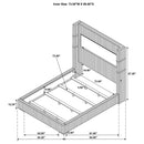 Tisdall 67-inch Upholstered Fireplace Bed Cream
