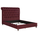 Devon Bedroom Set Wine Red and Dark Oak