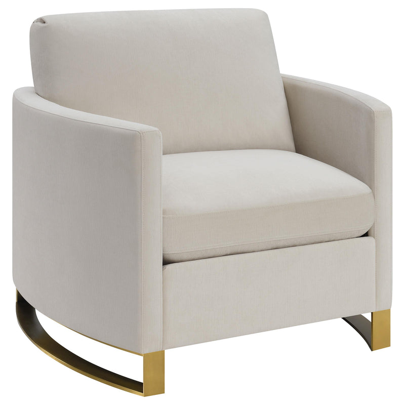 Corliss Upholstered Arched Arms Chair Beige image
