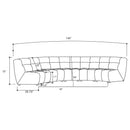 Charlotte Upholstered Modular Sectional Sofa Ivory