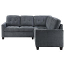 Georgina 3-piece Upholstered Sectional Sofa Steel Beige