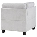 Georgina Upholstered Corner Chair Steel