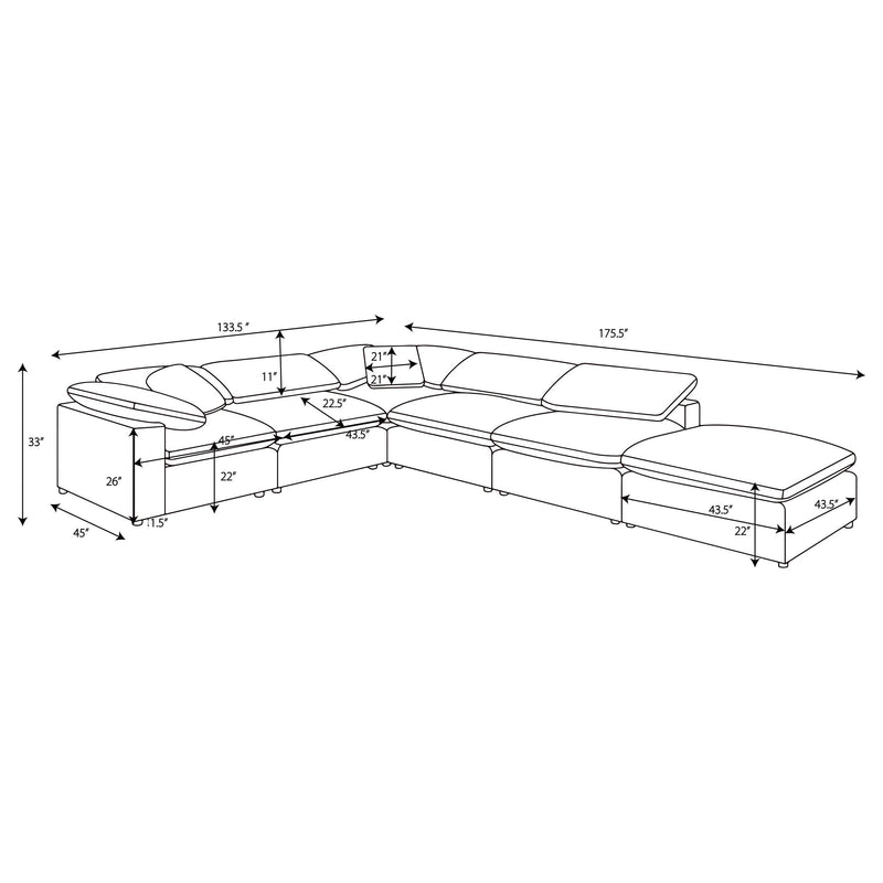 Raleigh Boucle Upholstered Modular Sectional