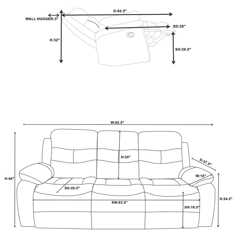 Nova Reclining 2 Pc Set