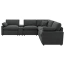 Collins Black & White Reclining Sectional