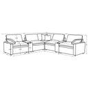 Collins Black & White Reclining Sectional