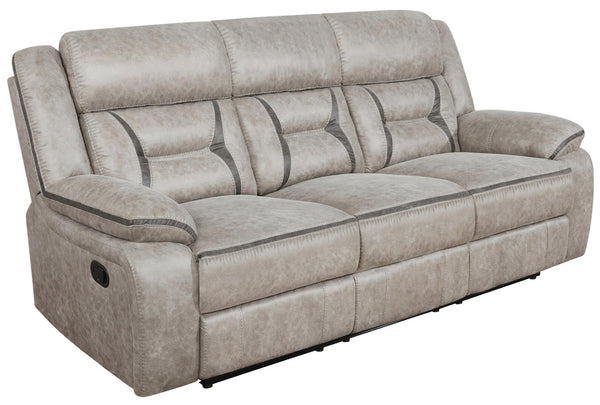Greer Upholstered Tufted Back Motion Sofa image