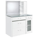 Flora 2-drawer Vanity Set with LED Mirror High Gloss