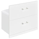 Flora 2-drawer Vanity Set with LED Mirror High Gloss