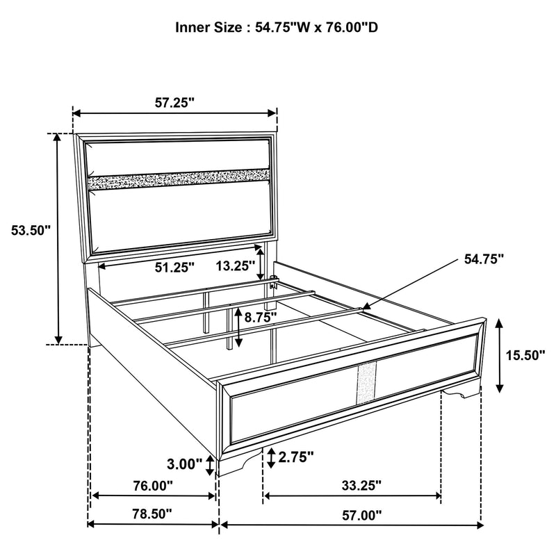 Miranda 2-Drawer Storage Bed