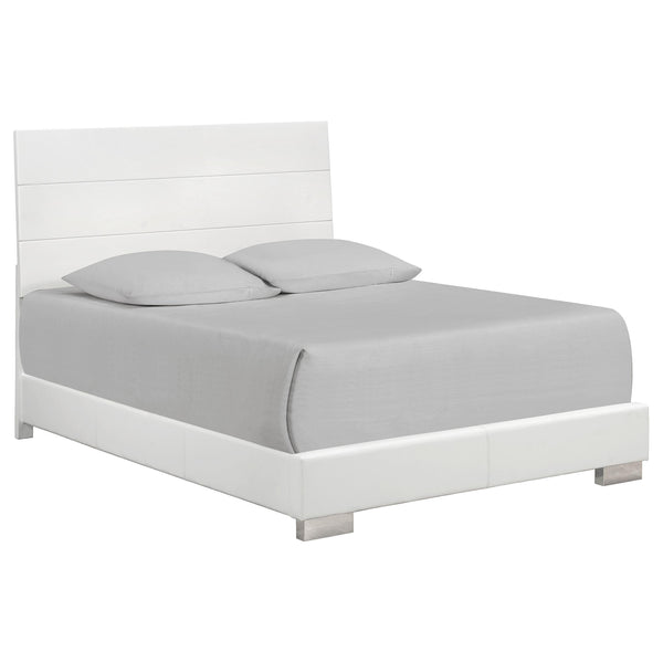 Felicity Panel Bed Glossy White