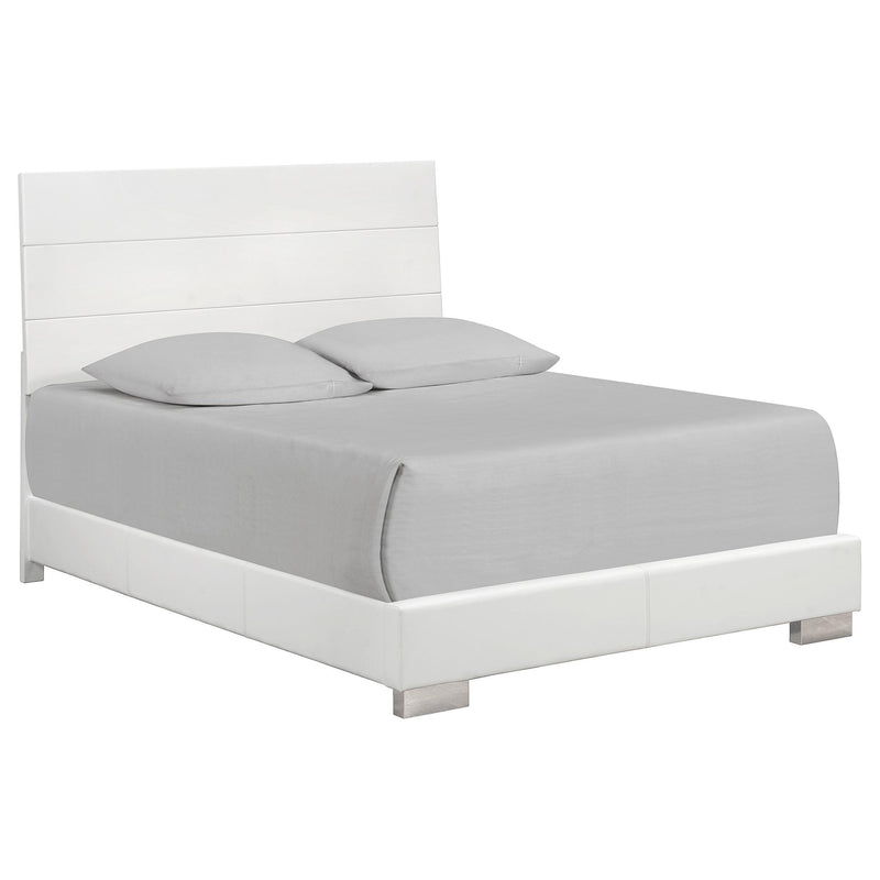 Felicity Panel Bed Glossy White