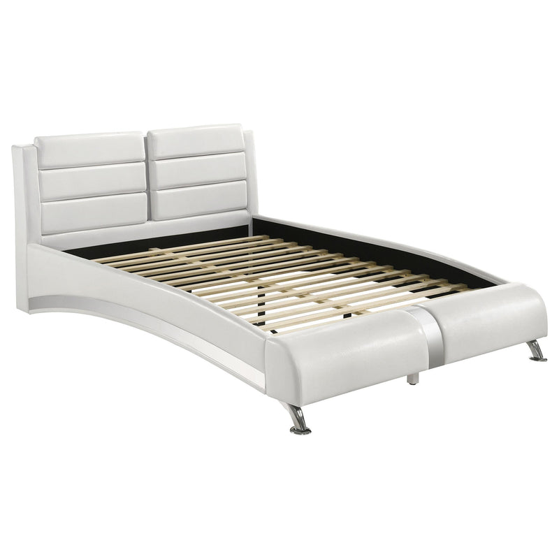 Jeremaine Upholstered Bed White
