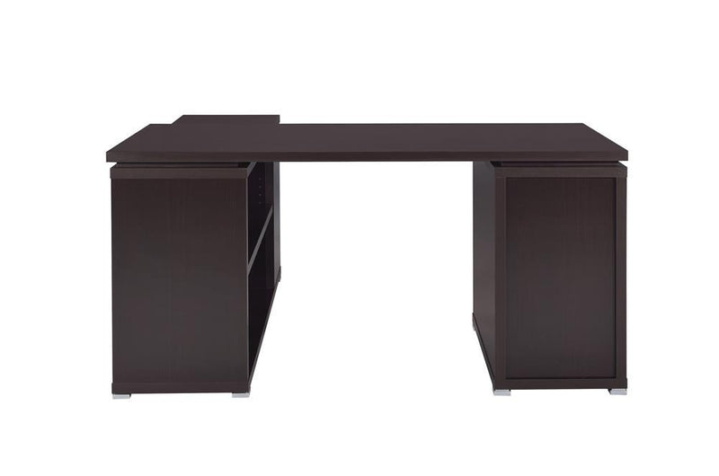 Yvette L-shape Office Desk Cappuccino