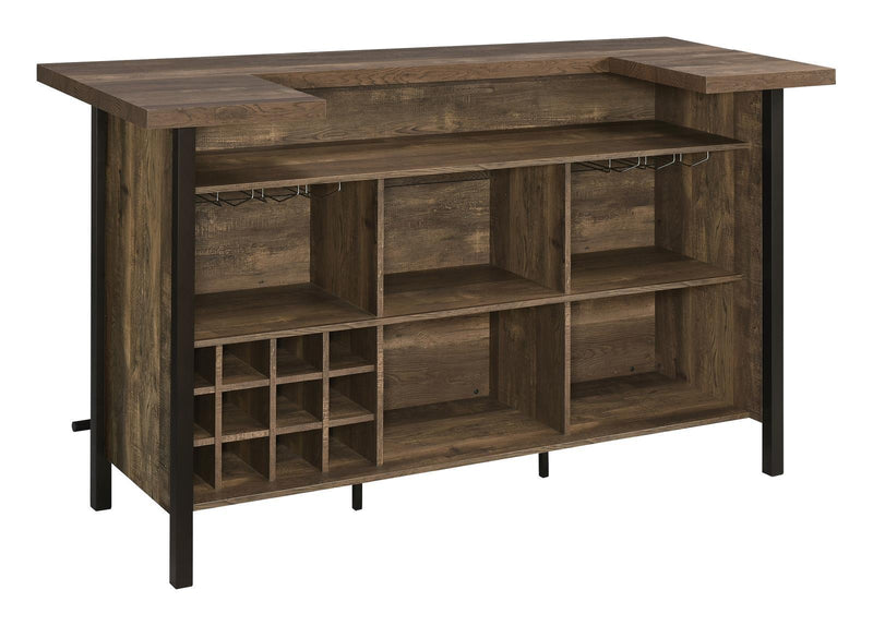 Bellemore Rectangular Storage Bar Unit Rustic Oak