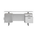 Lawtey Floating Top Office Desk White Gloss