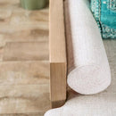 ALESUND Loveseat, Beige/Light Oak, Natural & Brown