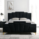 FLORIZEL Cal.King, E.King & Queen Bed, Black & Red