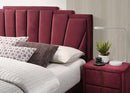 FLORIZEL Cal.King, E.King & Queen Bed, Black & Red