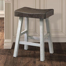 Biasca 24" Stool (2/CTN) White, Brown, & Black