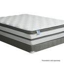 SIDDALEE White/Gray 16" Euro Pillow Top Mattress, E.King
