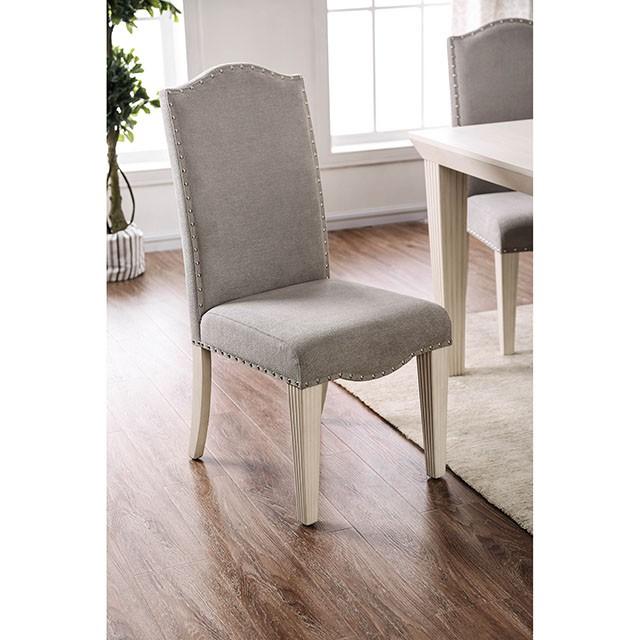 Daniella Gray/Antique White Side Chair (2/CTN)