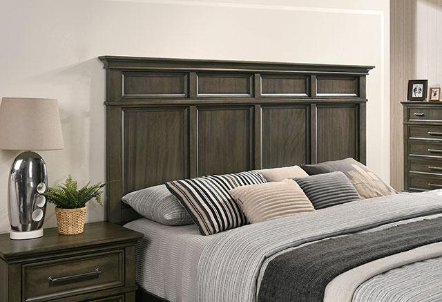 HOUSTON Cal.King, E.King & Queen Bed, Gray