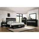 CHRISSY E.King, Full, & Queen Bed White, Grey, & Black