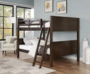 STAMOS Full/Full, Twin/Full, & Twin/twin Bunk Bed, Walnut