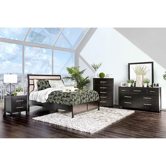 Berenice Chest Gray, White, & Espresso