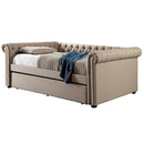 Leanna Daybed w Trundle Beige