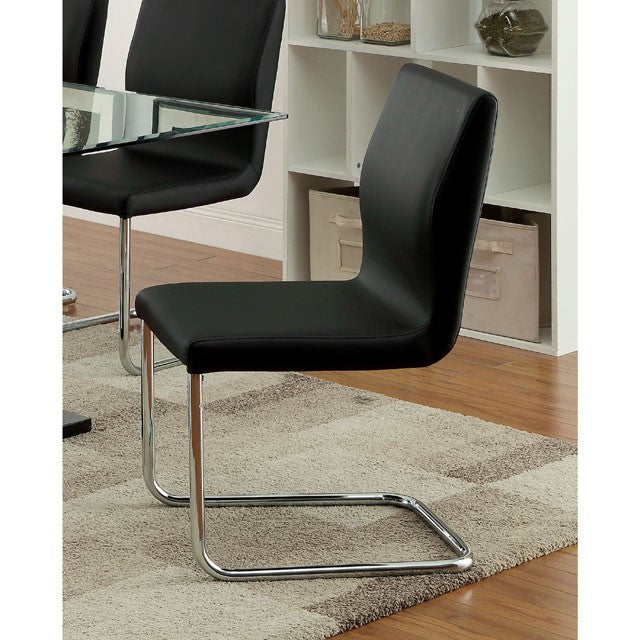 LODIA I Black/Silver Side Chair