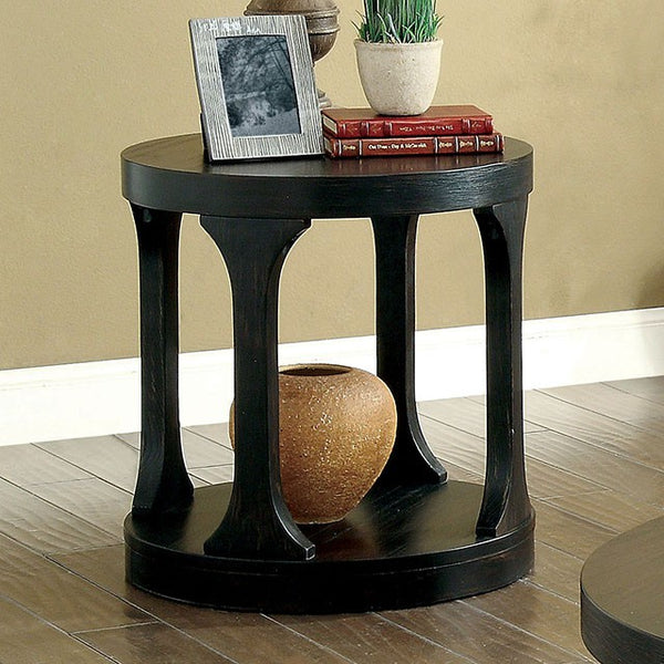 Carrie Antique Black End Table image