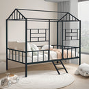 Rhonda Twin Loft Bed White, Silver, & Black